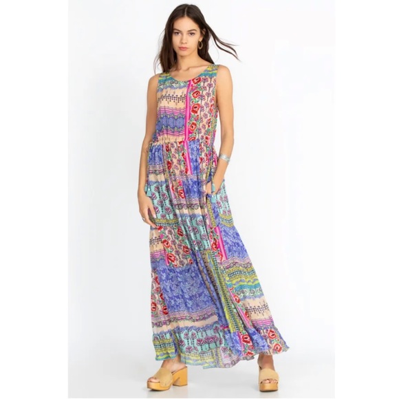🆕 NWT Johnny Was | Franco Zeline Boho Patchwork Inspired Dress - Picture 5 of 6